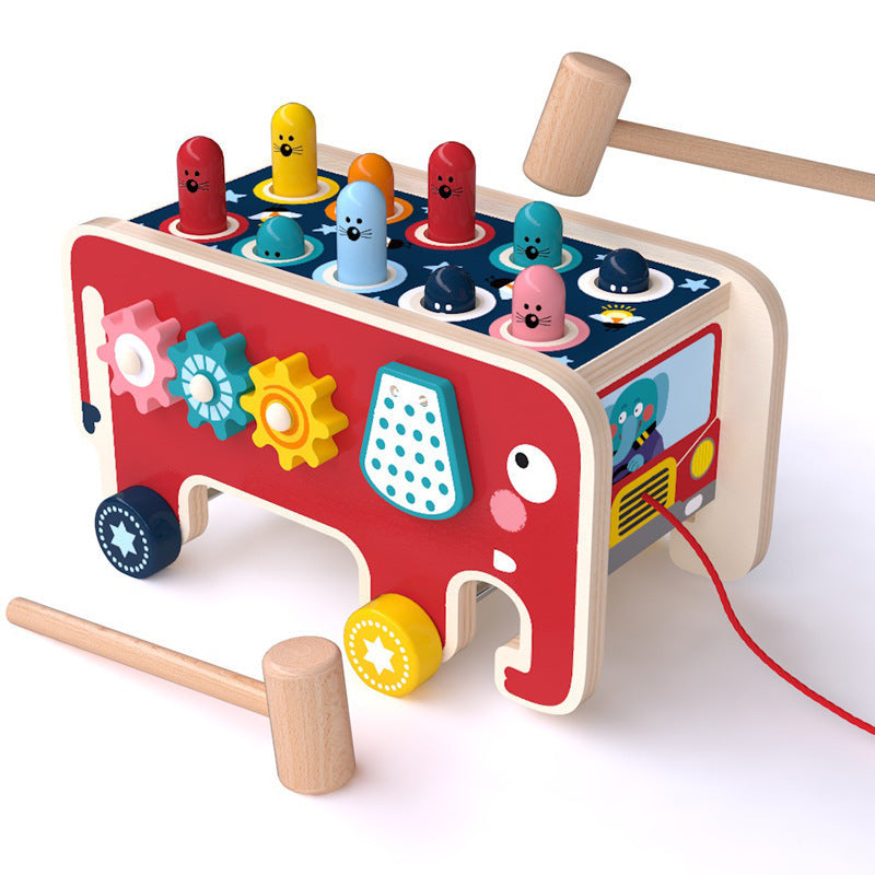 Montessori Wooden Pounding Bench for Happy Toddlers