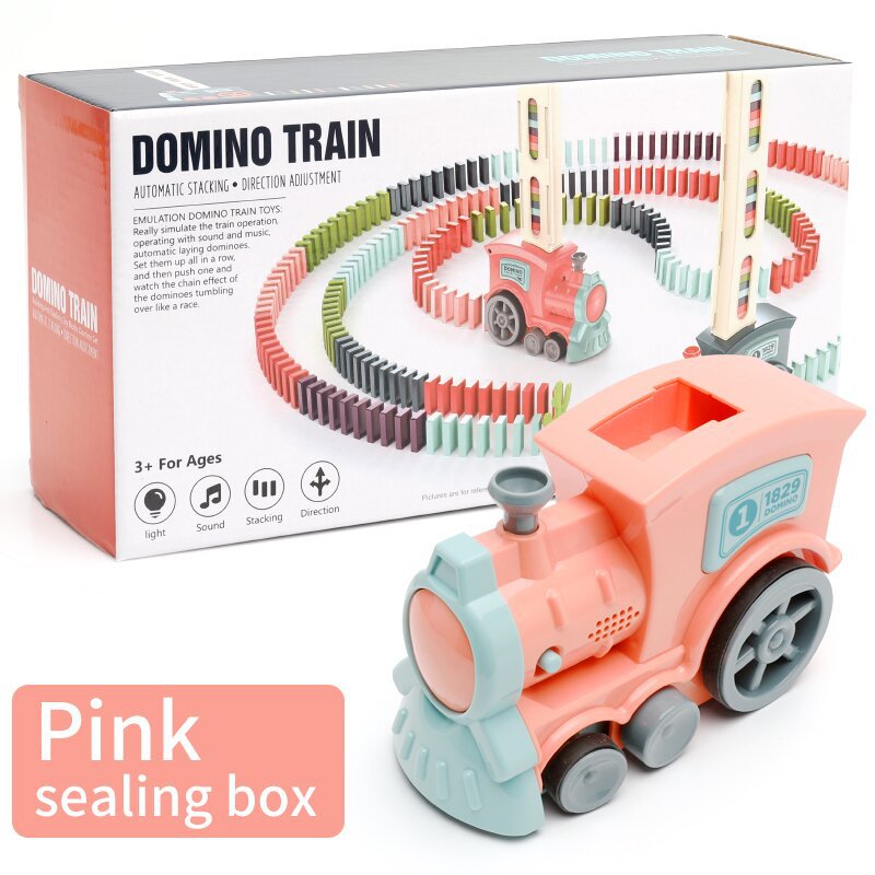 Domino Train Toy with Automatic Block Dropping Fun