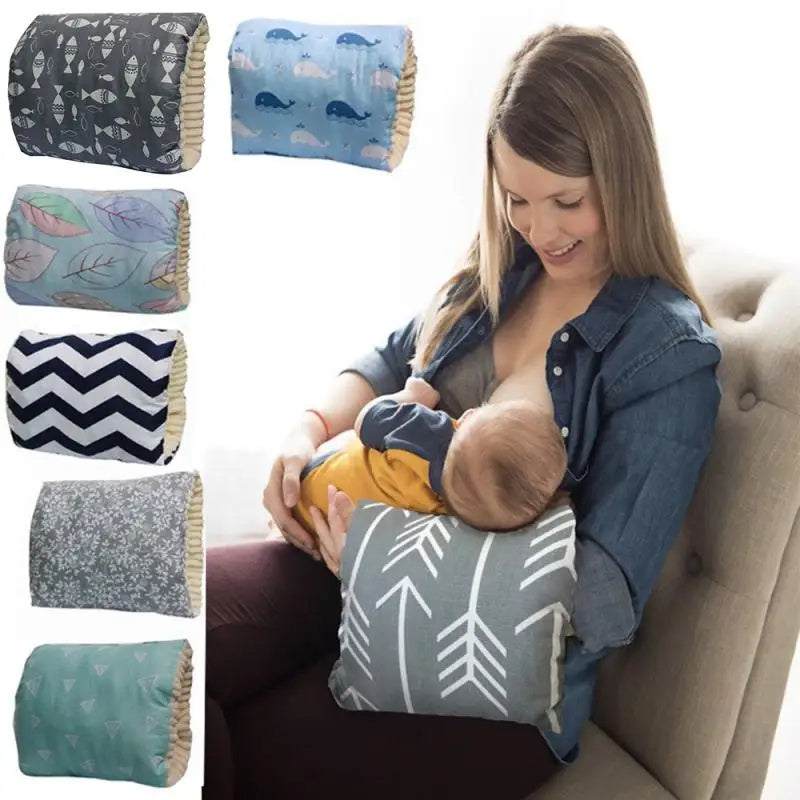 Comfy Cotton Arm Pillow for Easy Baby Feeding