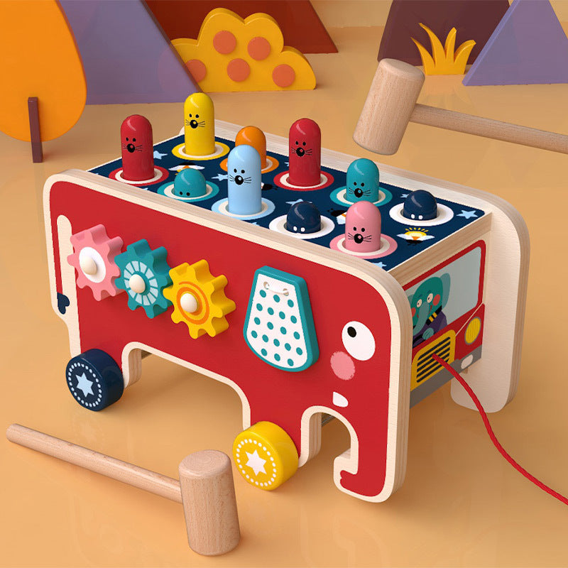 Montessori Wooden Pounding Bench for Happy Toddlers