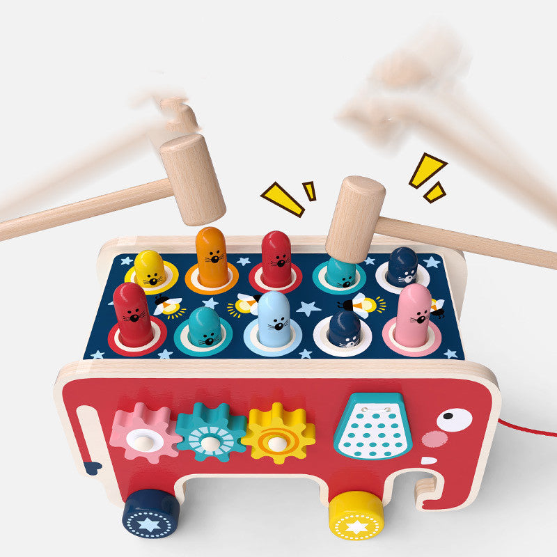 Montessori Wooden Pounding Bench for Happy Toddlers